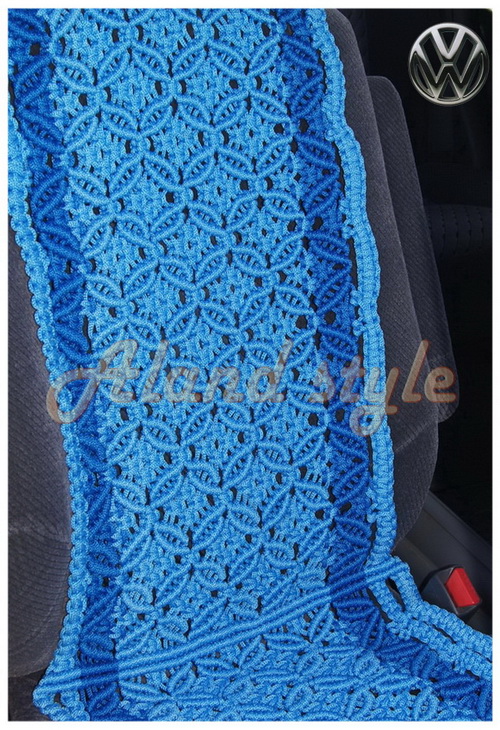 Оригинальный подарок водителю - синие плетеные накидки