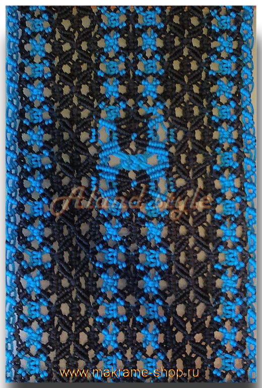 Узор черно-синих плетеных накидок