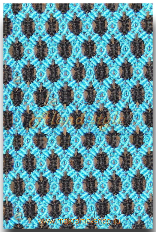 Узор черно-голубых плетеных накидок