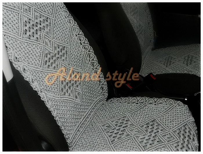 Серые плетеные накидки на сиденья автомобиля