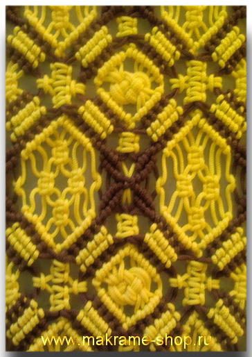 желто-коричневый узор макраме