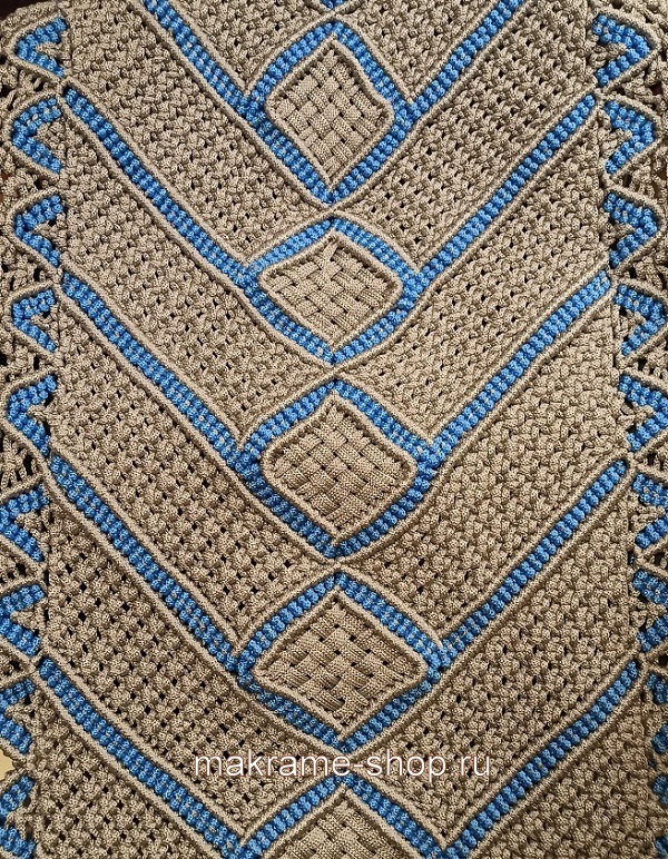 Узор плетеных накидок с голубым